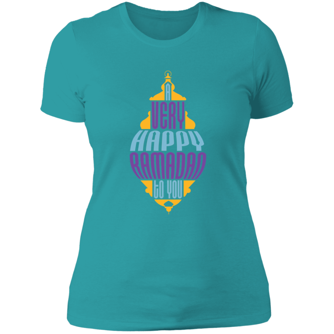 A Very Happy Ramadan To You Print Ladies T-Shirt