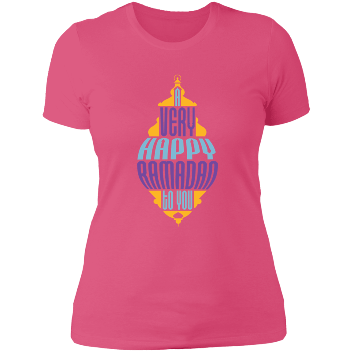 A Very Happy Ramadan To You Print Ladies T-Shirt