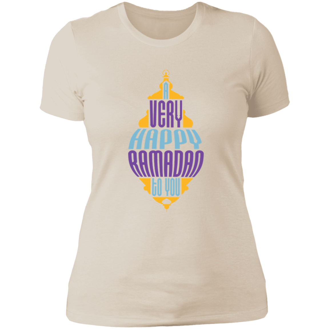 A Very Happy Ramadan To You Print Ladies T-Shirt