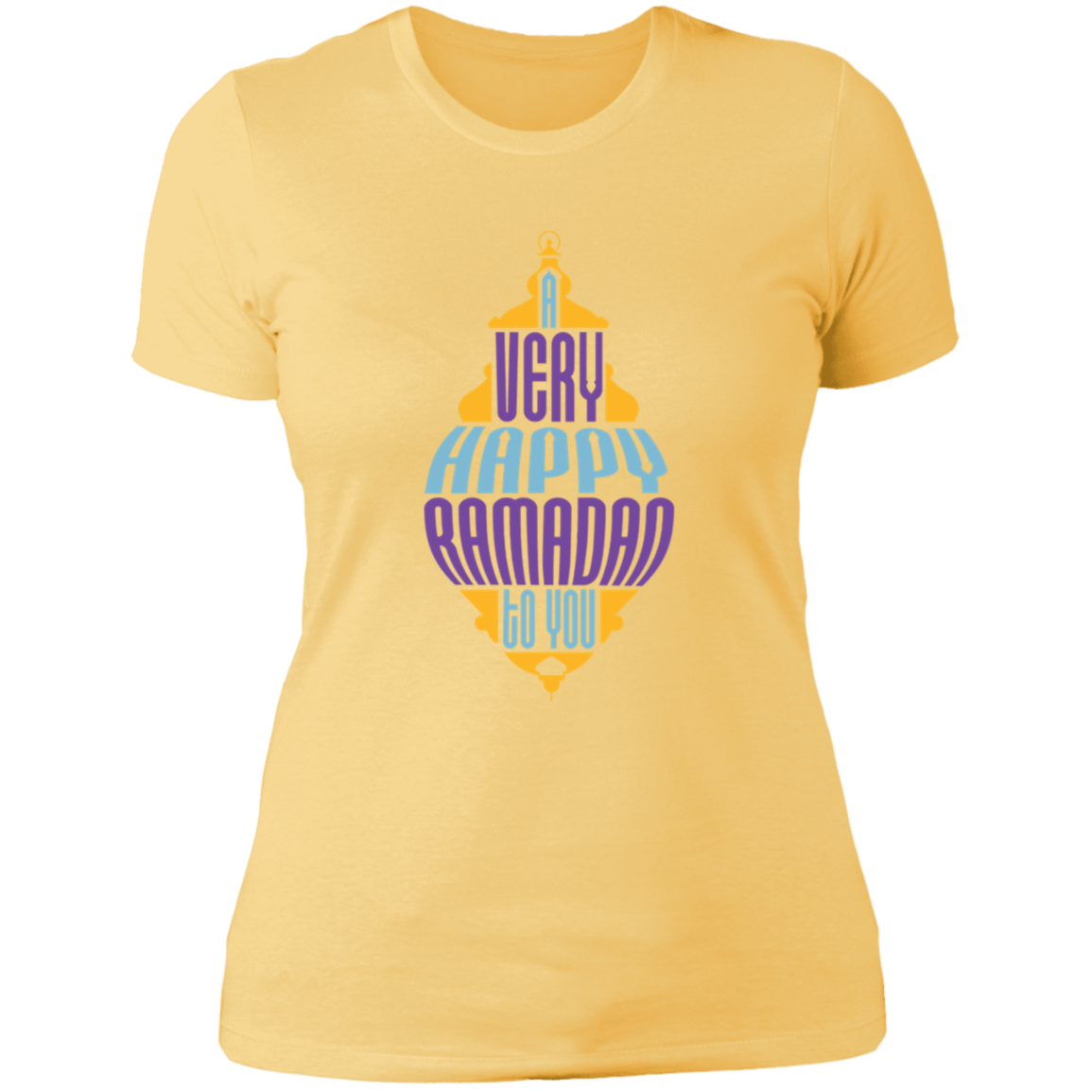 A Very Happy Ramadan To You Print Ladies T-Shirt