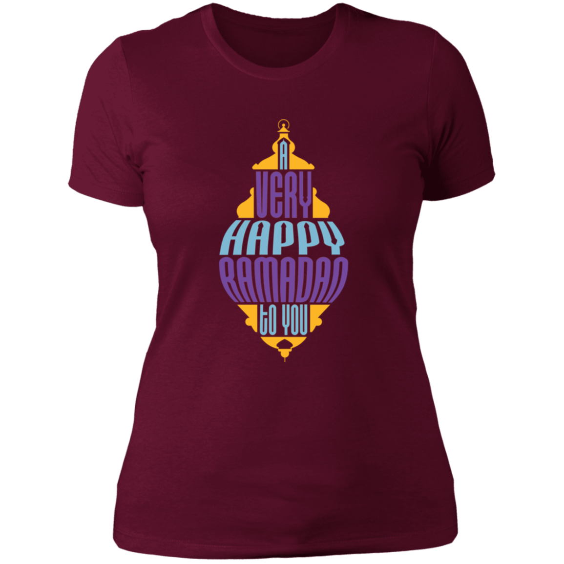 A Very Happy Ramadan To You Print Ladies T-Shirt