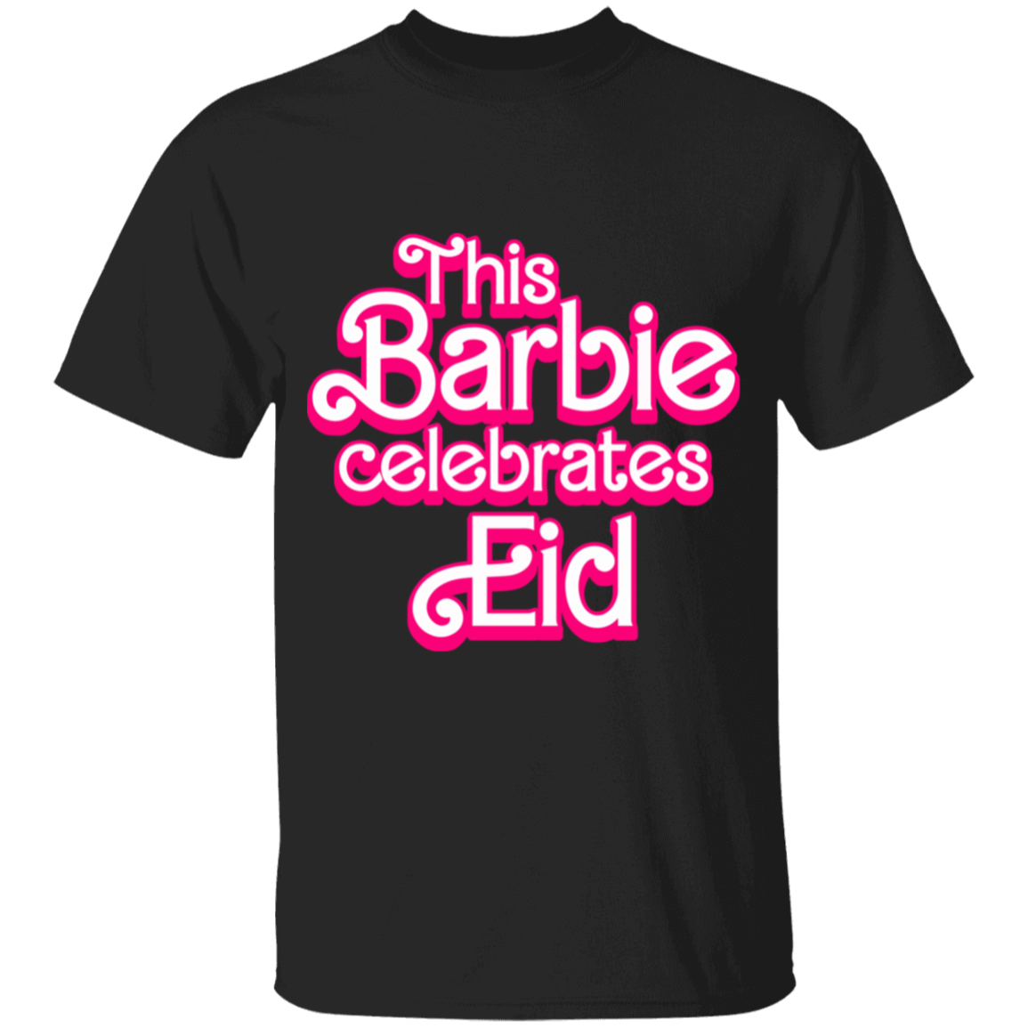 Eid in Pink Youth Cotton T-Shirt