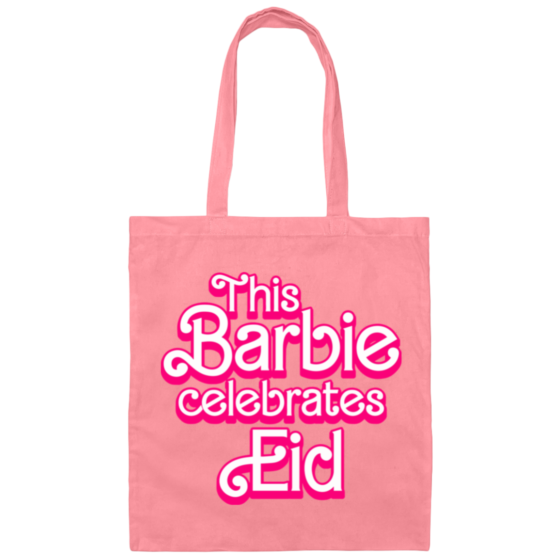 Eid in Pink Canvas Tote Bag