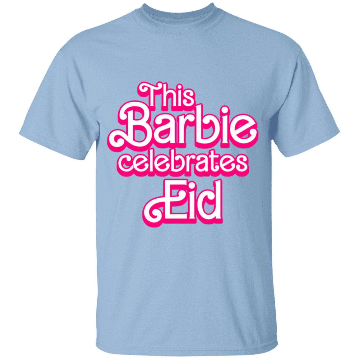 Eid in Pink Youth Cotton T-Shirt