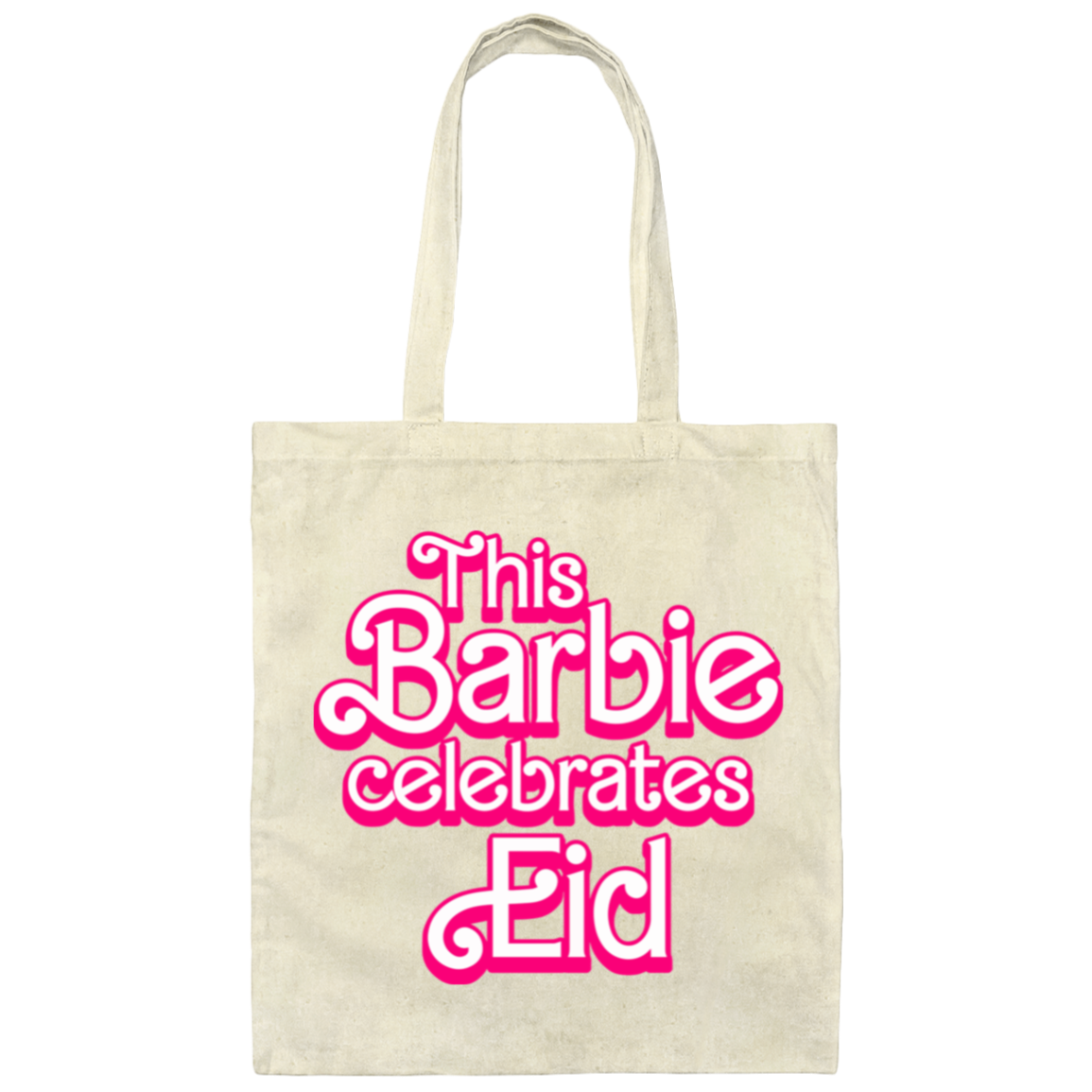 Eid in Pink Canvas Tote Bag