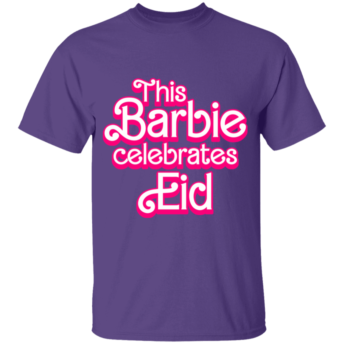 Eid in Pink Youth Cotton T-Shirt